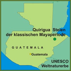 Quirigua, die alte Mayastadt Guatemalas ist UNESCO Welterbe