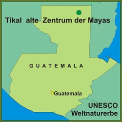 Tikal, die alte Mayastadt Guatemalas ist UNESCO Welterbe